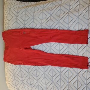 Fabletics Motion365 Womens, like NEW Leggings, red, side & waist pockets, medium